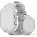 Pink Smart Watches With Gold Borders Colorful Displays And App Icons