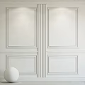 Modern White Wall Paneling With Clean Lines For Elegant Interior Decor 3d model