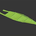 Traditional Handcrafted Wooden Boat With Bamboo Slats And Simple Structure Design