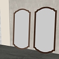 American full-length mirror 3d model