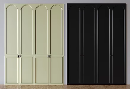 French Wardrobe Door Panel Solid Wood Wardrobe Door Panel 3d model