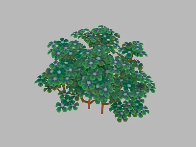 Lush Green Plant with Dense Foliage Vibrant Leaves and Bushy Appearance 3d model