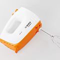 Bosch White And Orange Hand Mixer Kitchen Appliance With Stainless Steel Beaters