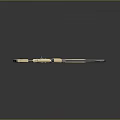 Futuristic Sci Fi Weapon With Tactical Scope And Gold Black Sleek Design
