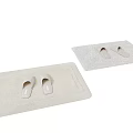 Soft Beige Square Bathroom Rugs With Slippers On Top For Home Use