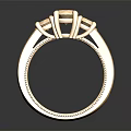 Elegant Gold Fashion Ring With Sparkling Gemstones And Intricate Design Details