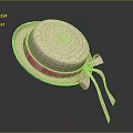 Stylish Straw Hat Featuring Pink Satin Ribbon And Bow Decoration For Summer