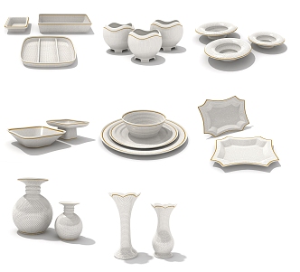 Modern Tableware 3d model