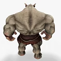 Muscular Mythical Creature With Strong Body Decorative Belt And Shorts