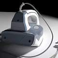 Modern White And Gray Electric Iron With Control Dial Power Cord As Essential Household Appliance
