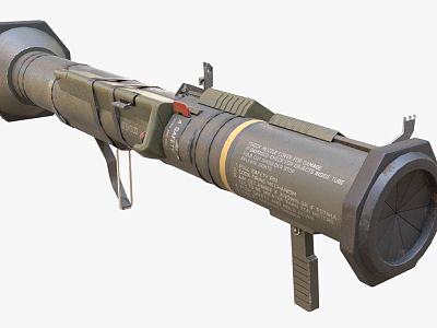 Anti-tank rocket launcher combination realistic anti-tank weapon rocket launcher heavy weapon war military 3d model