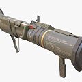 Anti-tank rocket launcher combination realistic anti-tank weapon rocket launcher heavy weapon war military 3d model