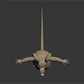 3D Mouse Character With Beige Color Large Ears Pink Nose Black Eyes And Standing Pose