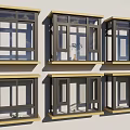 Modern aluminum alloy bay window broken bridge aluminum casement window casement window sliding window balcony corner window floor-to-ceiling window 3d model