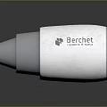 Berthet Industrial Equipment With Silver Metallic Conical Shape And White Casing