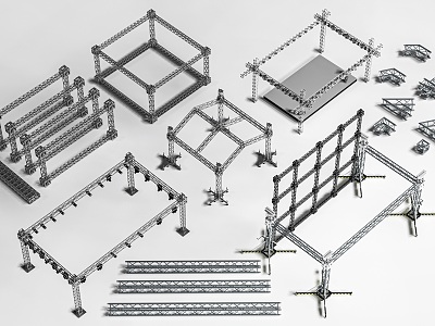 outdoor stage temporary stage open-air stage truss stage music festival stage model