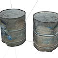 Rusted Industrial Metal Drums With Vinyl Acetate Label For Industrial Storage
