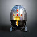 Medieval Silver Metallic Armor Helmet Weapon With Red Accents Golden Details And Chain Mail Base