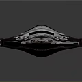 Futuristic Spacecraft With Sleek Black White Red Design And Advanced Tech For Cosmic Exploration
