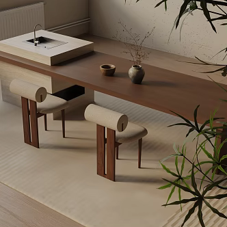 Modern table combination 3d model