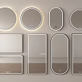 Modern Various Shaped Wall Mirrors With LED Lights For Home Decoration