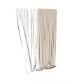 Elegant Sheer White And Beige Fabric Curtains For Modern Window Treatment