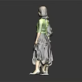 Modern Double Female Character Mother and Daughter 3d model