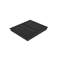 Modern Black Electric Cooktop with Multiple Heating Zones and Control Buttons