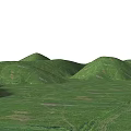 Scenic Park Landscape With Green Rolling Hills And Lush Grassland