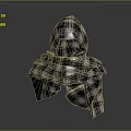 Stylish Plaid Hooded Scarf Design With Checkered Pattern And Warm Fabric