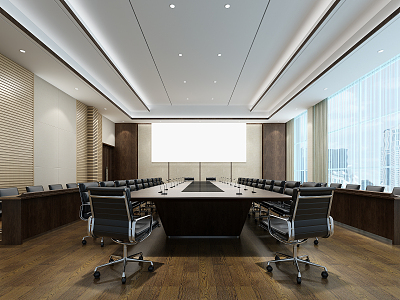 Modern Meeting Room Meeting Table and Chair 3d model