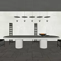 Quiet table and chair combination 3d model