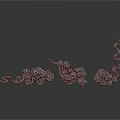 Traditional Cloud Pattern Decorative Ornaments With Curved Shapes And Intricate Carved Details