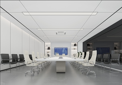 Modern Meeting Room Meeting Table and Chair 3d model