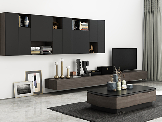 Modern TV Cabinet TV Cabinet Coffee Table 3d model