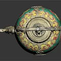 Traditional Chinese Teapot with Silver Handle Colorful Enamel and Intricate Floral Patterns
