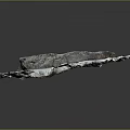 Rustic Wood And Stone Decorative Piece With Natural Soil And Shavings Elements