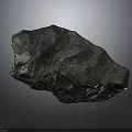 Natural Stone Material With Rough Surface And Irregular Shape on Gray Background 3d model