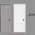 Minotti Light Gray And White Hinged Doors Modern Design With Wooden Flooring Interior