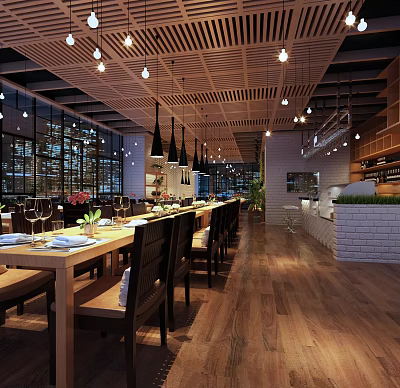 Nordic Restaurant 3d model