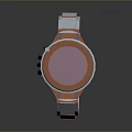 Stylish Modern Watch With Blue Dial Orange Frame And Gray Strap For Daily Use