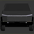 Futuristic Electric Truck 3D Model With Angular Design And Large Tires