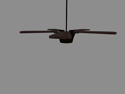 Modern Ceiling Mounted Air Conditioner Fan With Wooden Blades For Indoor Cooling 3d model