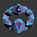 Colorful Iridescent Crystal Cluster With Pointed Tips And Orange Reflective Base