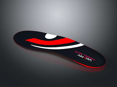 VASY Therapeutic Insole With Black Red White Design For Comfortable Foot Support 3d model