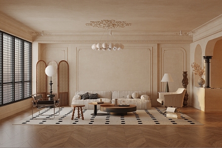 French Living Room 3d model