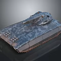 Modern Military Vehicle With Camouflage Armor And Heavy Duty Tracks Design