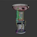 Modern Laboratory Equipment With Circular Top Transparent Chamber Internal Components And White Base