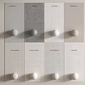 Neutral Color Swatches Sample Board With Various Shades And Round Knobs 3d model