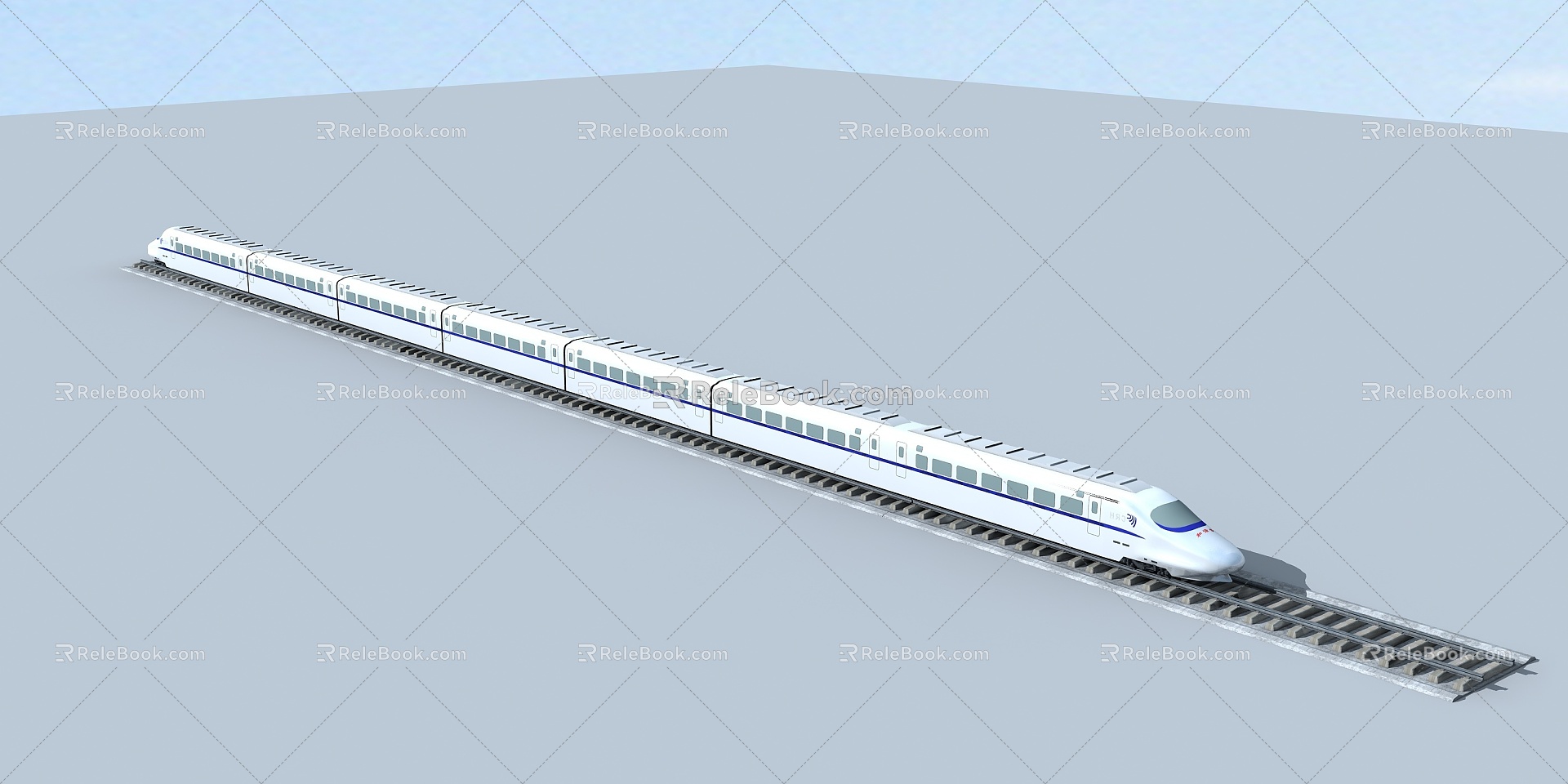 High-speed train 3d model